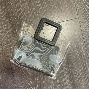 Staud mini Shirley bag in Clear & Black